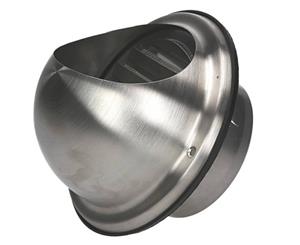 100mm Air Ejector Stainless Steel Duct Cap Semicircular Outside Box Casing Cover