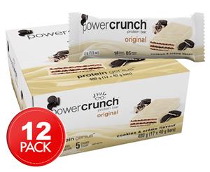 12 x Power Crunch Protein Bar Cookies & Crme 40g