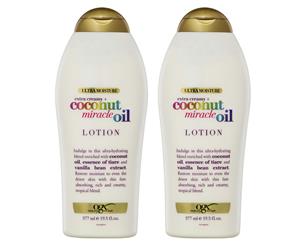 2 x OGX Coconut Miracle Oil Ultra Hydrating Body Lotion 577mL