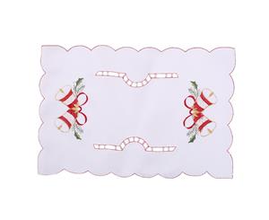 4x Christmas Table Place Mats Cloth Runner Dinner Desk Cover Santa Xmas Dcor - Bell (4 Mats)