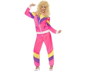80's Pink Shell Tracksuit Adult Costume