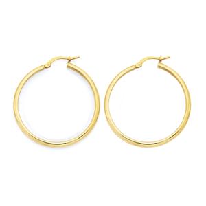 9ct Gold on Silver Hoop Earrings