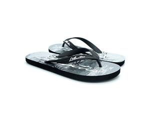 ATLANTIS SHOES Men's Rainforest Palm Flip Flops - Black