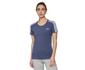 Adidas Women's Essentials 3-Stripes Tee / T-Shirt / Tshirt - Tech Ink/White