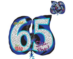 Amscan Supershape Oh No 65Th Birthday Foil Balloon (Black/Blue) - SG7302