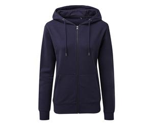 Asquith & Fox Womens/Ladies Zip-Through Organic Hoodie (Navy) - RW7147