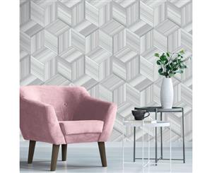 Belgravia Decor Hudson Geometric Wallpaper Grey (9792)