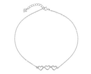 Bevilles Sterling Silver Open Heart Bracelet