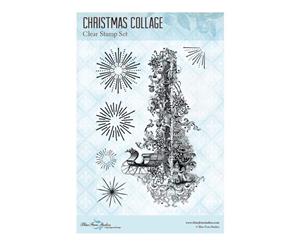 Blue Fern Studios Clear Stamps 4 inch X6 inch Christmas Collage