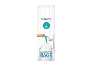 Brabantia Bin Liner 20 Litre Slimline 20 Bags White