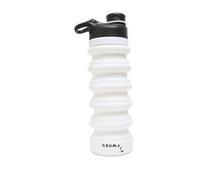 CRUMPLE Everest Collapsible Water/Smoothie Drink Bottle 550ml White & Black