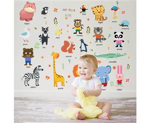 Cartoon Animal Wall Stickers Decoration (Size 102cm x 85cm)