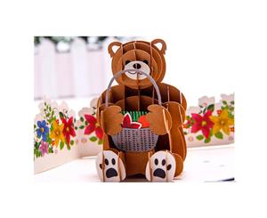 Colorful Bear Pop Up Greeting Card