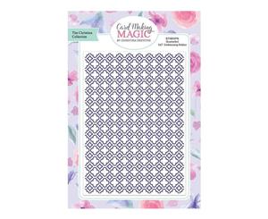 Craft Essentials - The Christina Griffiths Card Making Magic Collection - Quatrefoil 5 x 7 inch Embossing Folder