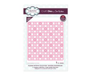 Creative Expressions - Filigree Artistry Collection Diagonal Background Craft Die