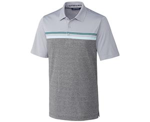 Cutter & Buck Alki Sport Stripe Polo - Charcoal Heather - Mens