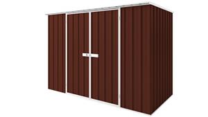 EasyShed D3015 Tall Flat Roof Garden Shed - Heritage Red