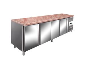 F.E.D Two Door Marble Top Bench Fridge 413L