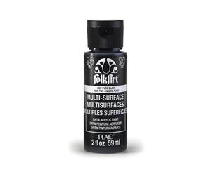 Folk Art Multisurface Satin Acrylic Paint -Pure Black - 2 Oz