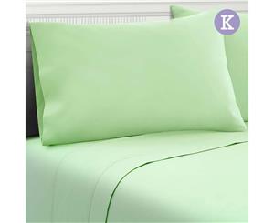 Giselle Bedding 1000TC 4PC Microfiber Bed Sheet Fitted Flat Pillowcases Apple K