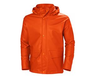 Helly Hansen Mens Gale Waterproof Rain Workwear Jacket - Dark Orange