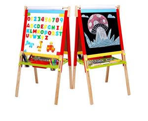 Kids Easel Art Children Whiteboard Blackboard Stand Wood Magnetic Drawing Board