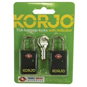 Korjo TSA Key Complaint Lock With Indicator 2 Pack