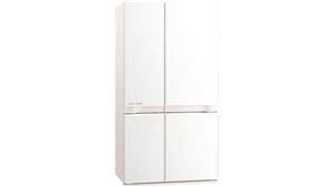 Mitsubishi 710L L4 Glass Grande French Door Fridge - Glacier White