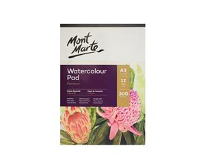 Mont Marte Watercolour Pad German Paper A3 300gsm 12 Sheet