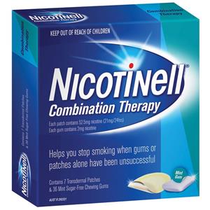 Nicotinell Combination Therapy Pack 21mg 7 Day Patches and 2mg 36 Gum