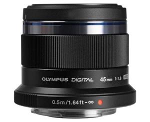 Olympus M.Zuiko Digital ED 45mm f/1.8 Lens (Black)