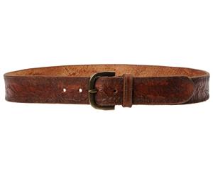 Orciani Men's Distressed Leather Belt - Brown