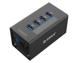 Orico A3H4 4 Port USB 3.0 Powered Hub Aluminium Notebook Computer PC Black