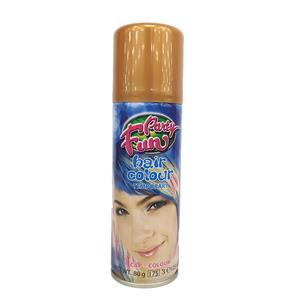 Party Fun Coloured Hairspray 125ml Gold Styling Temporary Colour Spray