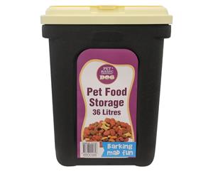 Pet Dry Food Container/Storage Box/Bucket Dog/Cat Large 36 Litres With Scoop