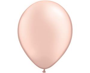 Qualatex 11 Inch Round Plain Latex Balloons (100 Pack) (Pearl Peach) - SG4586