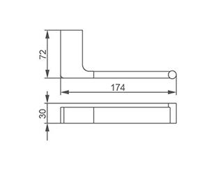 Quaz square toilet paper holder with stopper