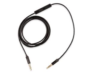 REYTID Audio Cable Compatible with Goldring NS1000 Expedition Noise Cancelling Headphones w/ In-Line Remote Microphone & Volume Control - Graphite/Grey/Black