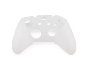 REYTID Controller Skin Silicone Protective Rubber Cover Gel Grip Case - Compatible with Microsoft Xbox One Gamepad - Clear/White