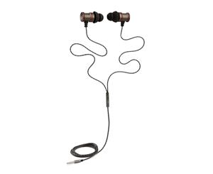 REYTID In-Ear Earphones Headphones - HD Sound - DEEP Bass with Metal 1-button Mic - Compatible with iPhone and Android - Grey - Grey