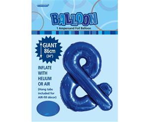 Royal Blue & Alphabet Foil Balloon 86cm