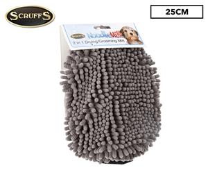 Scruffs 2-in-1 Noodle Drying & Grooming Mitt - Grey