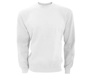 Sg Mens Long Sleeve Crew Neck Sweatshirt Top (White) - BC1066