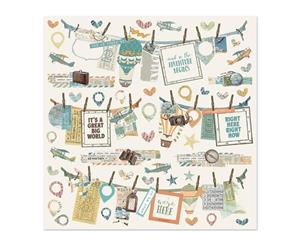 Simple Stories - Simple Vintage Traveler Cardstock Stickers 12 inch X12 inch - Banners