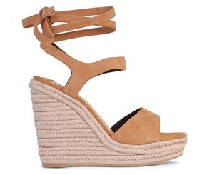 Siren Women's Ophella Platform Espadrille - Light Tan Suede