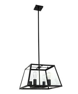 Southampton 4 Light Pendant in Antique Black