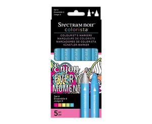 Spectrum Noir Colorista Markers 5 pack - Hot Pink/Nectarine/Canary/Pear Grn/Cyan