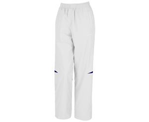 Spiro Womens/Ladies Micro-Lite Performance Sports Pants / Tracksuit Bottoms (White/Navy) - RW1472