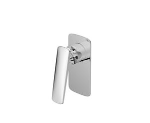 Square Chrome Shower/Bath Wall Mixer