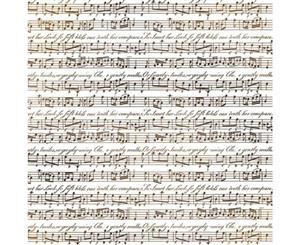 Stamperia Musical Composition - Napkin 50 x 50cm